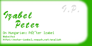 izabel peter business card